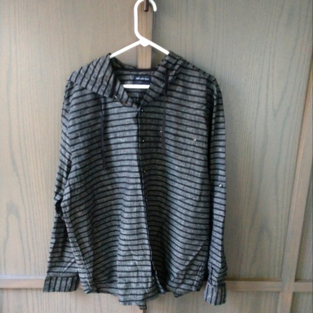 Black/gray striped Hoodie